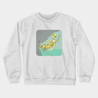 Banana lead rock climbing Crewneck Sweatshirt